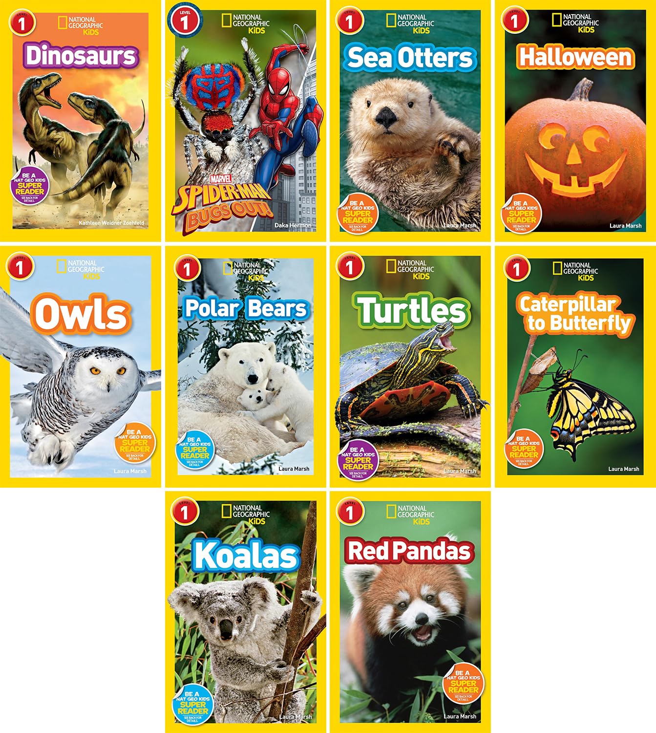 National Geographic Kids Readers, Level 1 Series, 10 Books